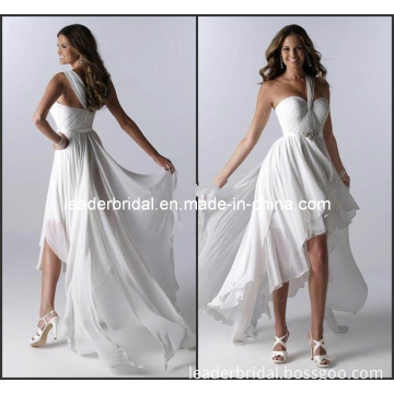 Short Beach Formal Gown Layered Hi-Low Bridal Wedding Dresses H147232